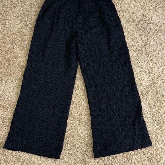 Johnny Was JWLA Biya Hiro Houndstooth pants Sz M Black Boho embroidered - Picture 5 of 8